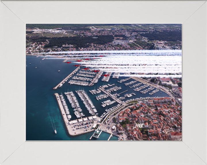 RAF Red Arrows and Wings of Storm Over Marina April 2024