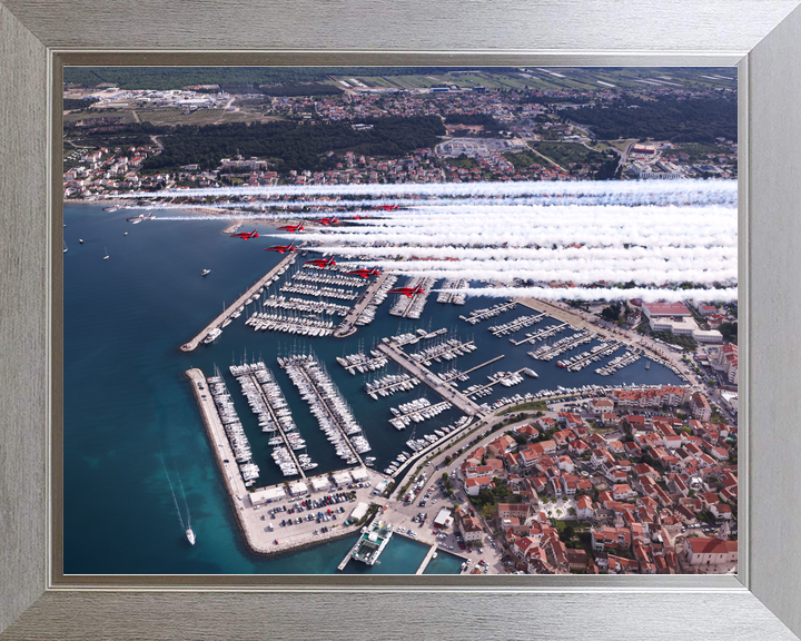 RAF Red Arrows and Wings of Storm Over Marina April 2024