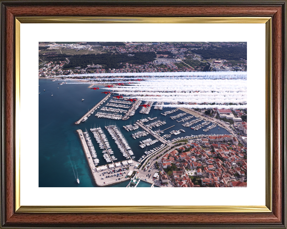 RAF Red Arrows and Wings of Storm Over Marina April 2024