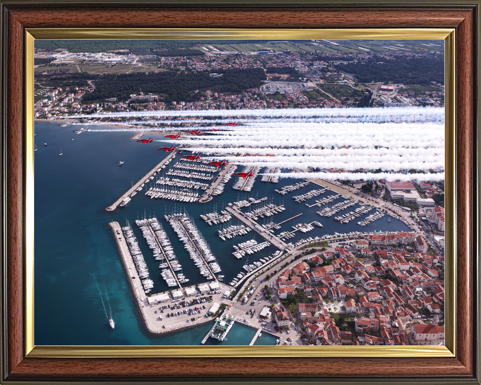 RAF Red Arrows and Wings of Storm Over Marina April 2024