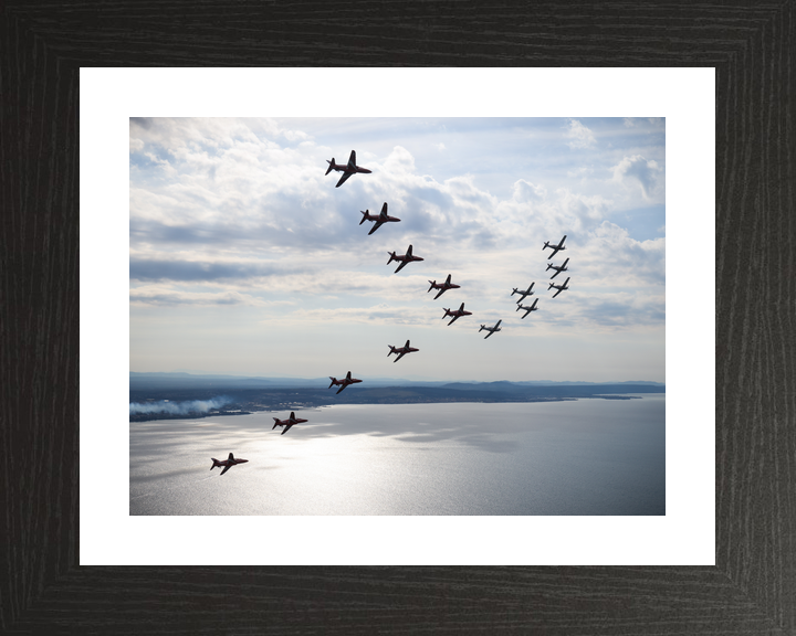 RAF Red Arrows and Wings of Storm Silhouettes April 2024