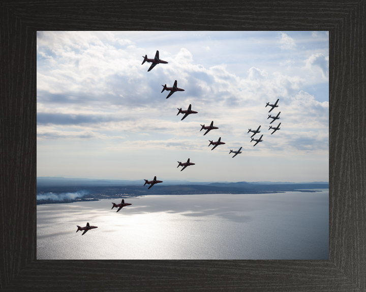 RAF Red Arrows and Wings of Storm Silhouettes April 2024