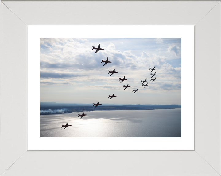 RAF Red Arrows and Wings of Storm Silhouettes April 2024