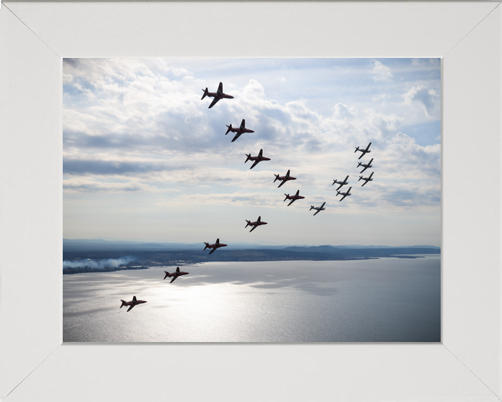 RAF Red Arrows and Wings of Storm Silhouettes April 2024