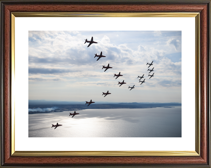 RAF Red Arrows and Wings of Storm Silhouettes April 2024