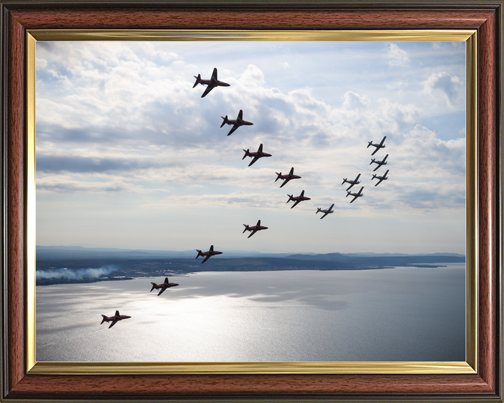RAF Red Arrows and Wings of Storm Silhouettes April 2024