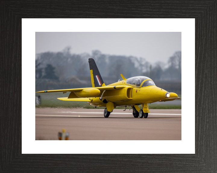 RAF Yellow Folland Gnat Arrives Waddington March 2024