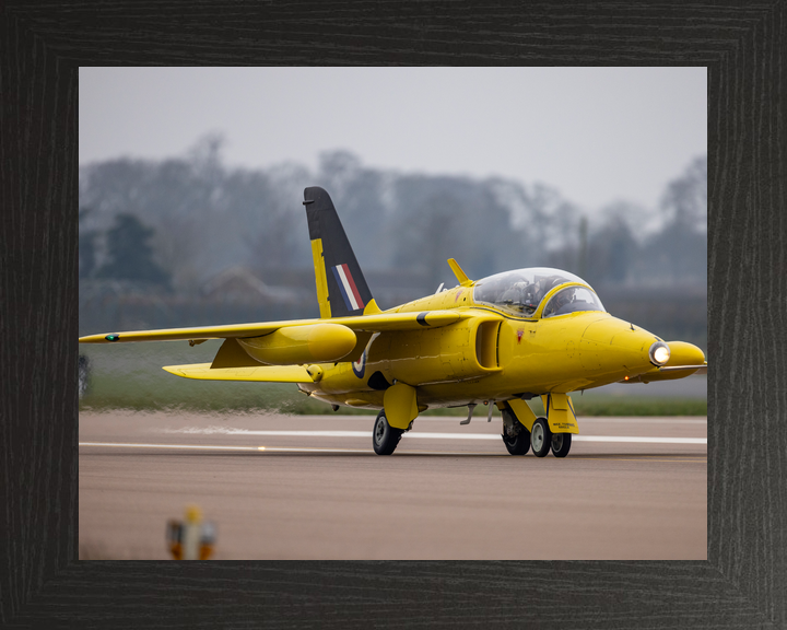 RAF Yellow Folland Gnat Arrives Waddington March 2024