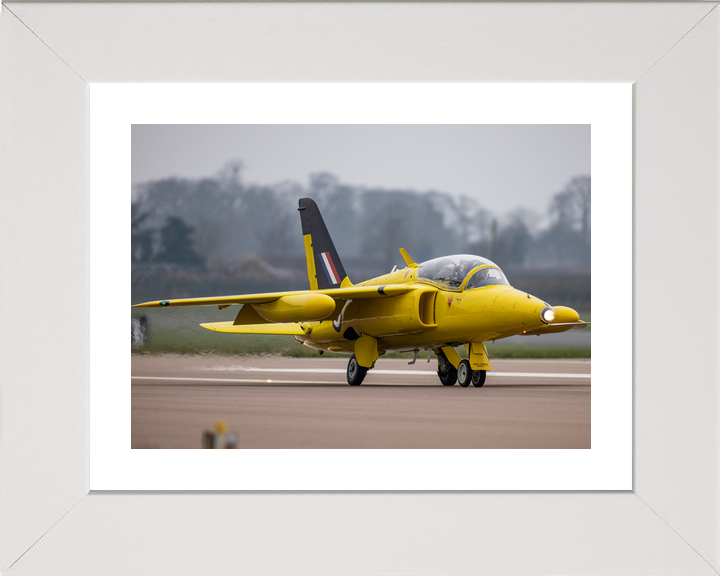 RAF Yellow Folland Gnat Arrives Waddington March 2024