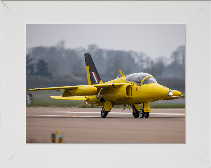 RAF Yellow Folland Gnat Arrives Waddington March 2024
