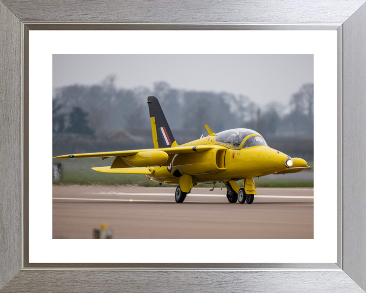 RAF Yellow Folland Gnat Arrives Waddington March 2024