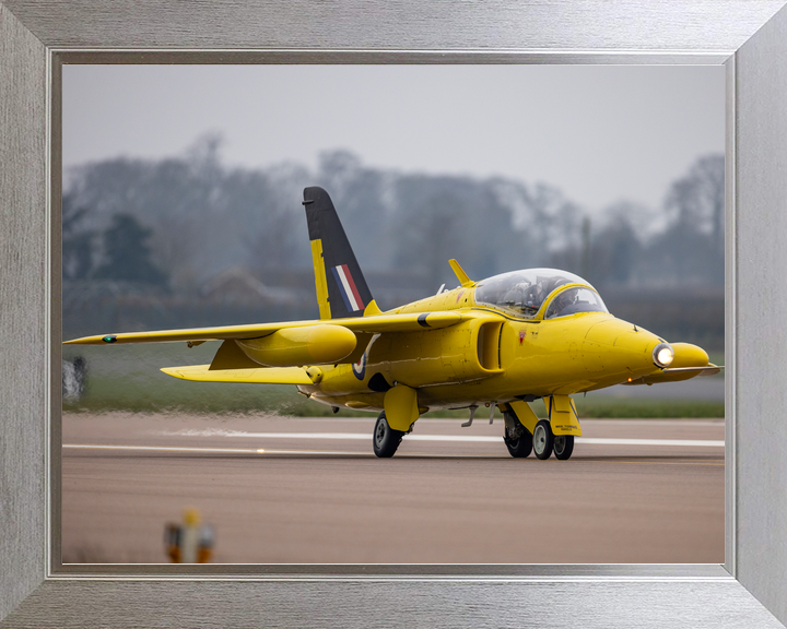 RAF Yellow Folland Gnat Arrives Waddington March 2024