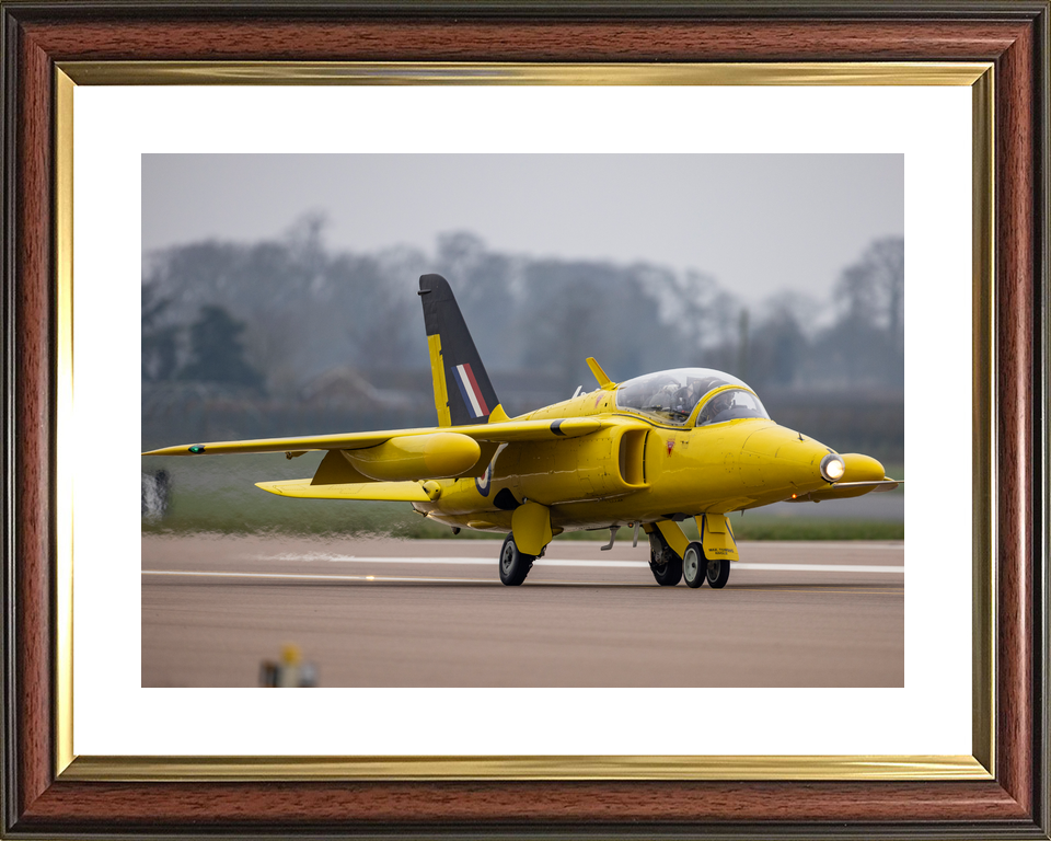 RAF Yellow Folland Gnat Arrives Waddington March 2024