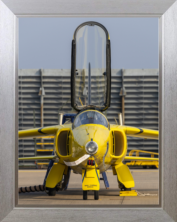 RAF Yellow Folland Gnat Head-On Waddington March 2024