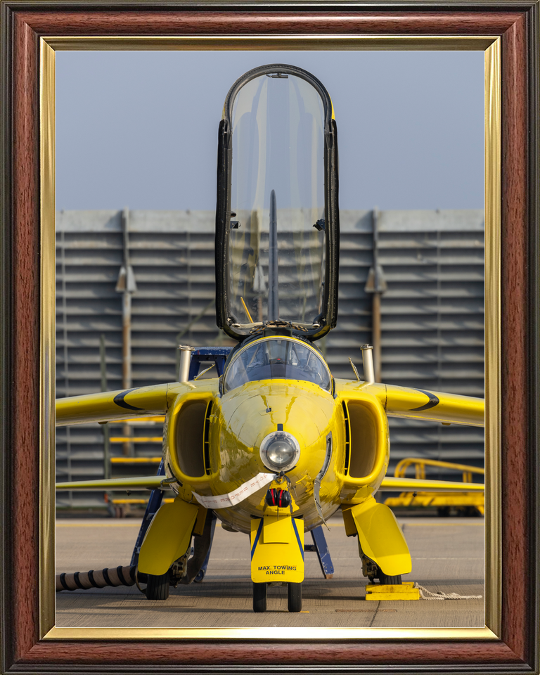 RAF Yellow Folland Gnat Head-On Waddington March 2024