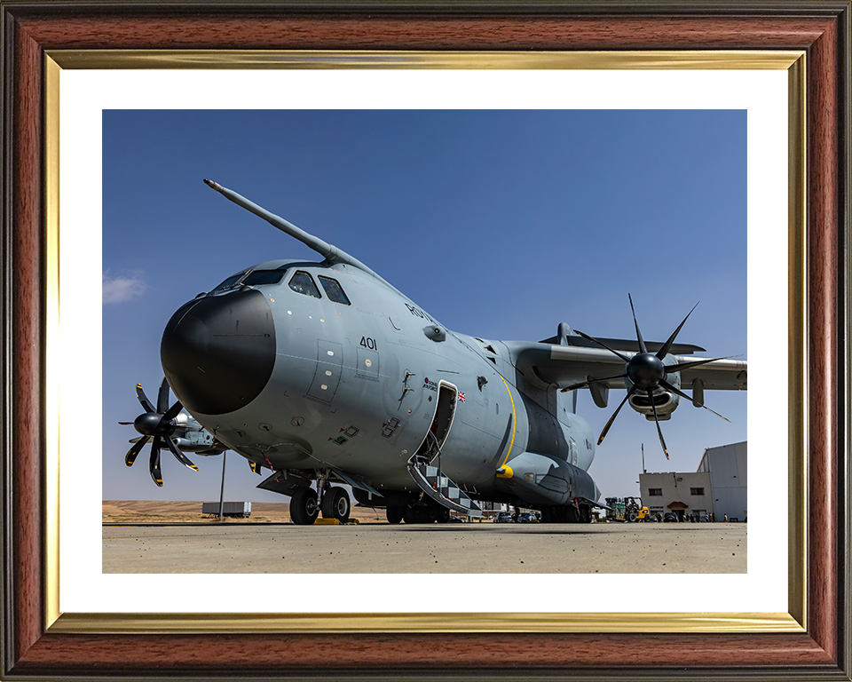 RAF A400M Atlas on the ground Photo Print Royal Air Force Aircraft Wall Art Aviation Decor Posters, Prints, & Visual Artwork Hampshire Prints 10 x 8 Classic Frame Yes