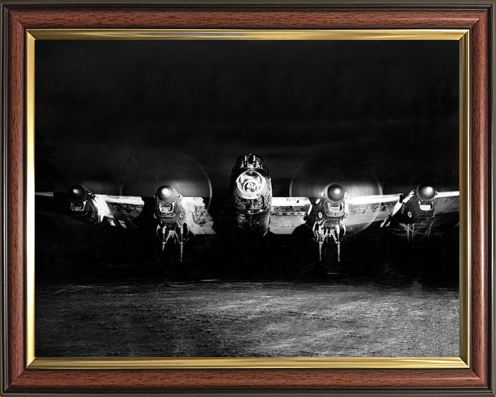 RAF Avro Lancaster B.I Running up Engines 1944 Photo Print Royal Air Force Aircraft Wall Art Aviation Decor Posters, Prints, & Visual Artwork Hampshire Prints 10 x 8 Classic Frame No
