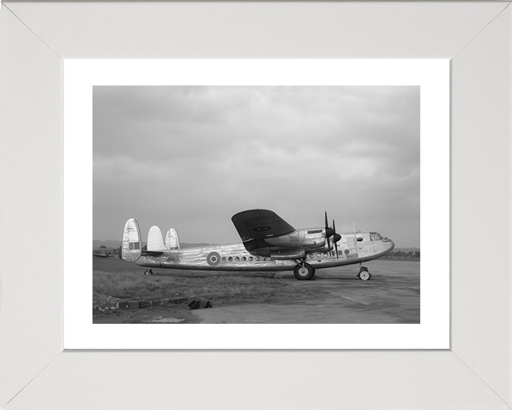 RAF Avro York C Mark I Photo Print Royal Air Force Aircraft Wall Art Aviation Decor Poster Posters, Prints, & Visual Artwork Hampshire Prints 10 x 8 White Frame Yes