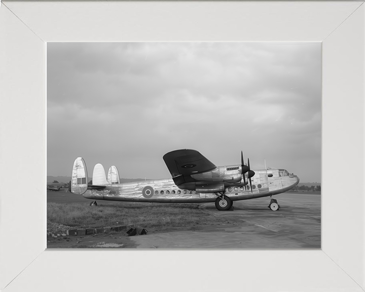 RAF Avro York C Mark I Photo Print Royal Air Force Aircraft Wall Art Aviation Decor Poster Posters, Prints, & Visual Artwork Hampshire Prints 10 x 8 White Frame No