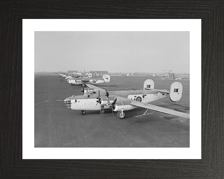 RAF B24 Consolidated Liberator GR Mark IIIs Photo Print Royal Air Force Aircraft Wall Art Aviation Decor Posters, Prints, & Visual Artwork Hampshire Prints 10 x 8 Black Frame Yes