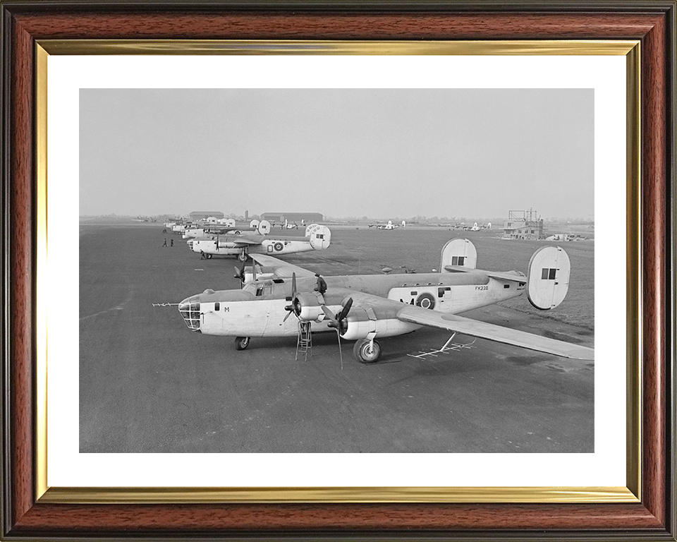 RAF B24 Consolidated Liberator GR Mark IIIs Photo Print Royal Air Force Aircraft Wall Art Aviation Decor Posters, Prints, & Visual Artwork Hampshire Prints 10 x 8 Classic Frame Yes