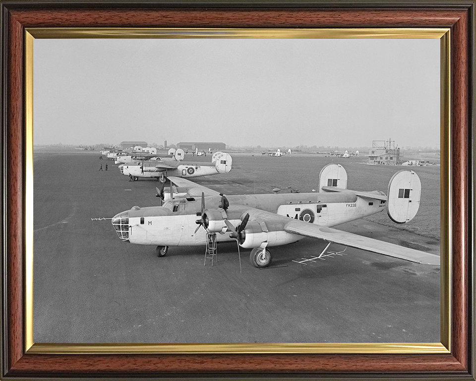 RAF B24 Consolidated Liberator GR Mark IIIs Photo Print Royal Air Force Aircraft Wall Art Aviation Decor Posters, Prints, & Visual Artwork Hampshire Prints 10 x 8 Classic Frame No