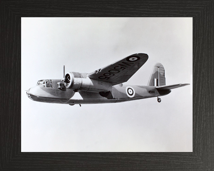 RAF Blackburn Botha B.26 in Flight Photo Print Royal Air Force Aircraft Wall Art Aviation Decor Posters, Prints, & Visual Artwork Hampshire Prints 10 x 8 Black Frame No