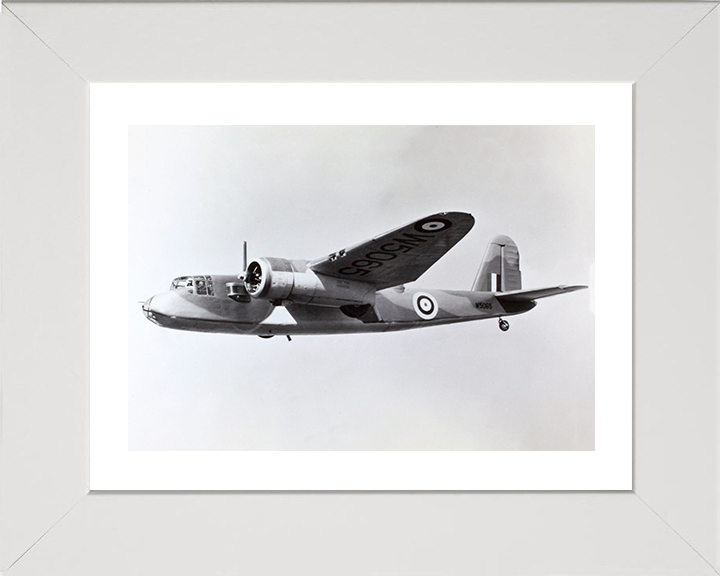 RAF Blackburn Botha B.26 in Flight Photo Print Royal Air Force Aircraft Wall Art Aviation Decor Posters, Prints, & Visual Artwork Hampshire Prints 10 x 8 White Frame Yes