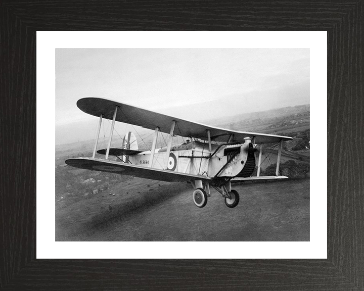 RAF Blackburn Dart Biplane Photo Print - Royal Air Force Aircraft Posters, Prints, & Visual Artwork Hampshire Prints 10 x 8 Black Frame Yes