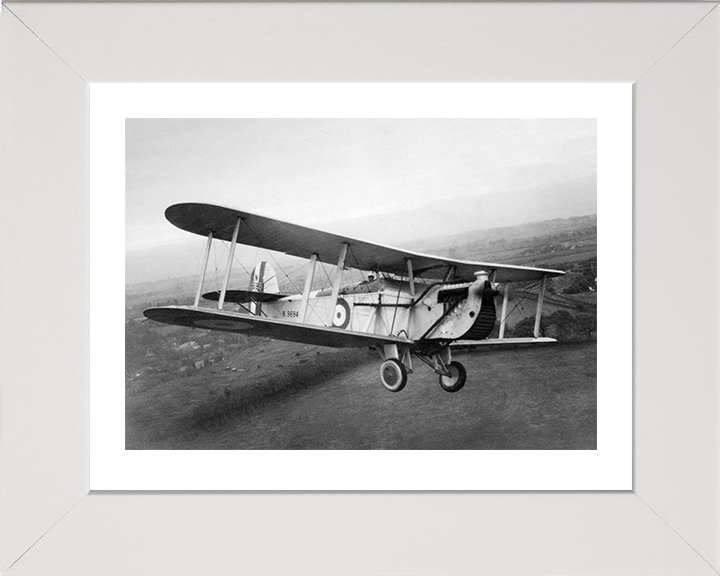 RAF Blackburn Dart Biplane Photo Print - Royal Air Force Aircraft Posters, Prints, & Visual Artwork Hampshire Prints 10 x 8 White Frame Yes