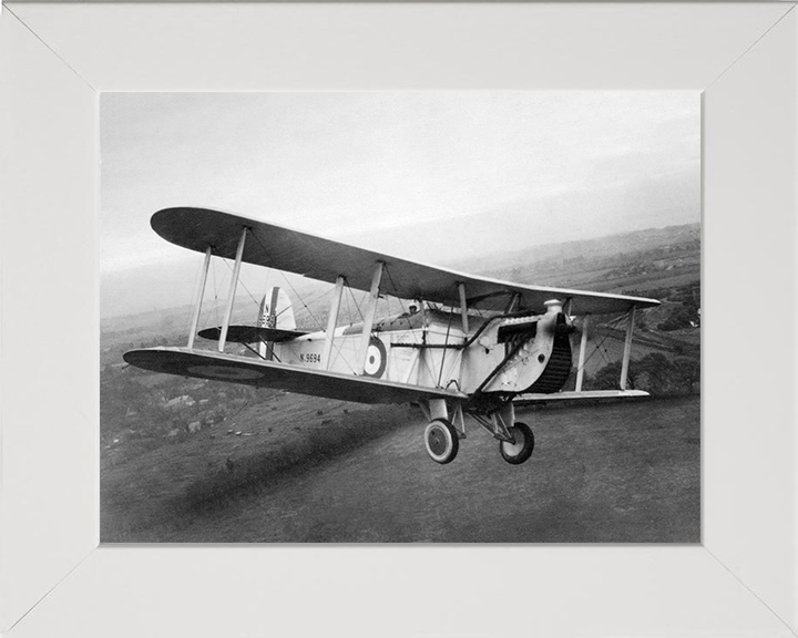 RAF Blackburn Dart Biplane Photo Print - Royal Air Force Aircraft Posters, Prints, & Visual Artwork Hampshire Prints 10 x 8 White Frame No