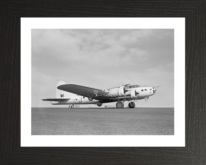 RAF Boeing B-17 Fortress IIA at Benbecula 1944 Photo Print Royal Air Force Aircraft Wall Art Aviation Decor Posters, Prints, & Visual Artwork Hampshire Prints 10 x 8 Black Frame Yes