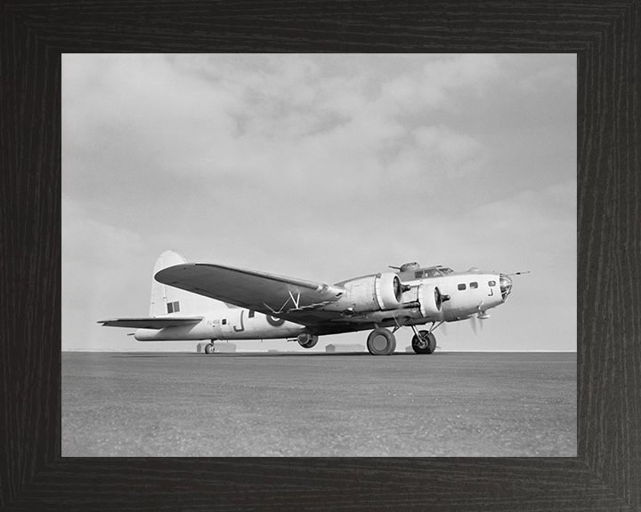 RAF Boeing B-17 Fortress IIA at Benbecula 1944 Photo Print Royal Air Force Aircraft Wall Art Aviation Decor Posters, Prints, & Visual Artwork Hampshire Prints 10 x 8 Black Frame No