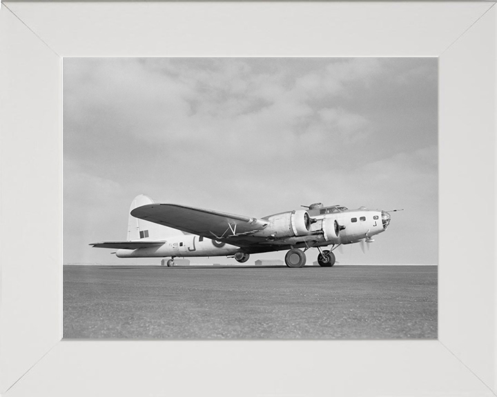 RAF Boeing B-17 Fortress IIA at Benbecula 1944 Photo Print Royal Air Force Aircraft Wall Art Aviation Decor Posters, Prints, & Visual Artwork Hampshire Prints 10 x 8 White Frame No