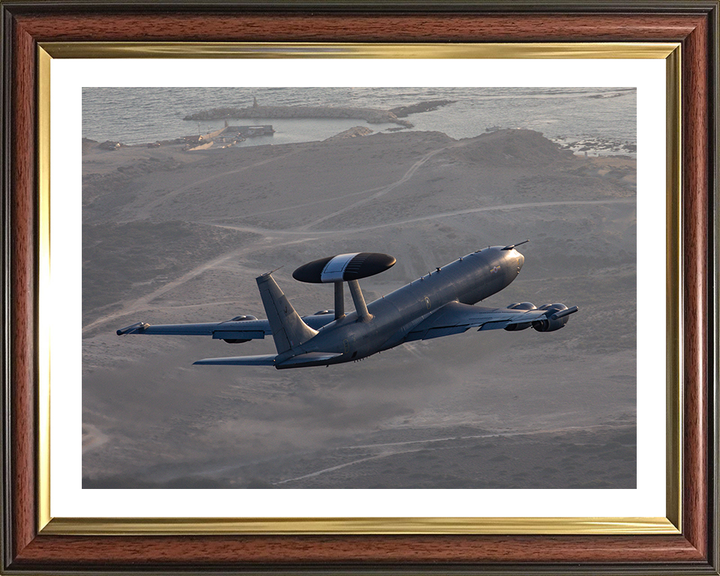 RAF Boeing E-3D Sentry AWACS Photo Print Royal Air Force Aircraft Wall Art Aviation Decor Poster Posters, Prints, & Visual Artwork Hampshire Prints 10 x 8 Classic Frame Yes