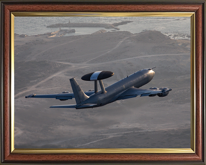 RAF Boeing E-3D Sentry AWACS Photo Print Royal Air Force Aircraft Wall Art Aviation Decor Poster Posters, Prints, & Visual Artwork Hampshire Prints 10 x 8 Classic Frame No