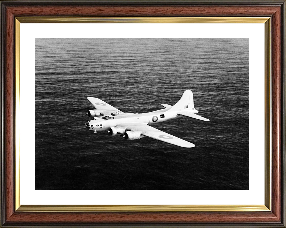 RAF Boeing Fortress Mk IIA in Flight Photo Print Royal Air Force Aircraft Wall Art Aviation Decor Posters, Prints, & Visual Artwork Hampshire Prints 10 x 8 Classic Frame Yes
