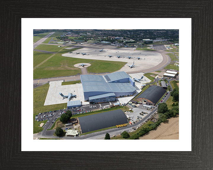 RAF Brize Norton Aerial 2017 Royal Air Force RAF Aviation Photo Print Wall Art Aviation Decor UK Posters, Prints, & Visual Artwork Hampshire Prints 10 x 8 Black Frame Yes