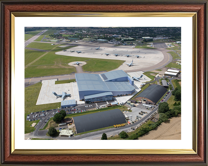 RAF Brize Norton Aerial 2017 Royal Air Force RAF Aviation Photo Print Wall Art Aviation Decor UK Posters, Prints, & Visual Artwork Hampshire Prints 10 x 8 Classic Frame Yes