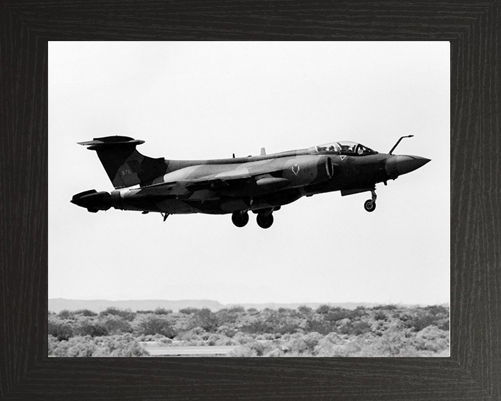 RAF Buccaneer S2B in Flight 1981 Photo Print Royal Air Force Aircraft Wall Art Aviation Decor Posters, Prints, & Visual Artwork Hampshire Prints 10 x 8 Black Frame No