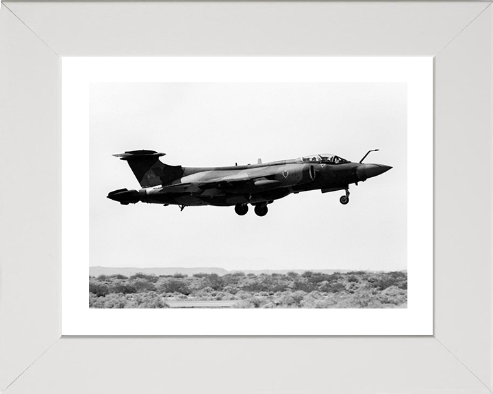 RAF Buccaneer S2B in Flight 1981 Photo Print Royal Air Force Aircraft Wall Art Aviation Decor Posters, Prints, & Visual Artwork Hampshire Prints 10 x 8 White Frame Yes