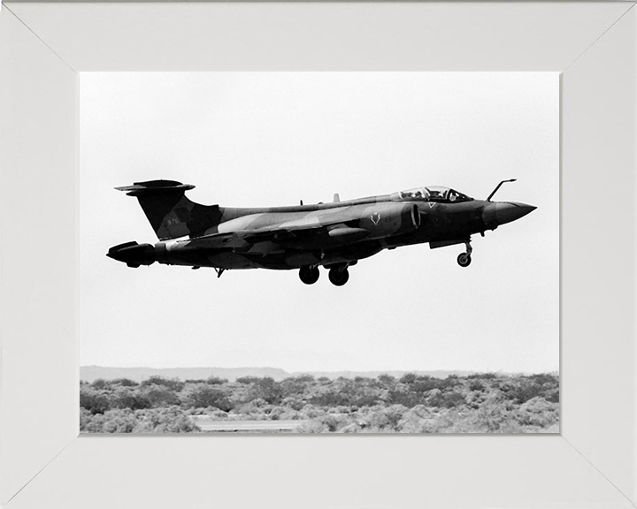 RAF Buccaneer S2B in Flight 1981 Photo Print Royal Air Force Aircraft Wall Art Aviation Decor Posters, Prints, & Visual Artwork Hampshire Prints 10 x 8 White Frame No