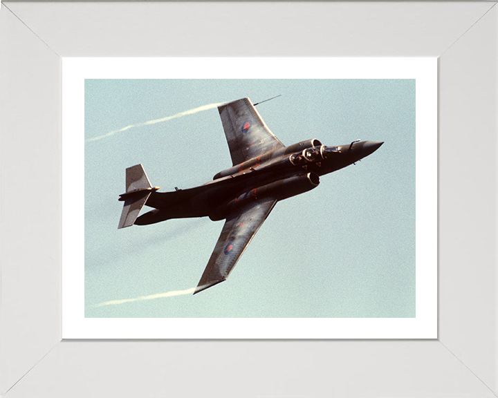 RAF Buccaneer S2b in flight Photo Print Royal Air Force Aircraft Wall Art Aviation Decor Poster Posters, Prints, & Visual Artwork Hampshire Prints 10 x 8 White Frame Yes