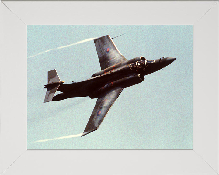 RAF Buccaneer S2b in flight Photo Print Royal Air Force Aircraft Wall Art Aviation Decor Poster Posters, Prints, & Visual Artwork Hampshire Prints 10 x 8 White Frame No