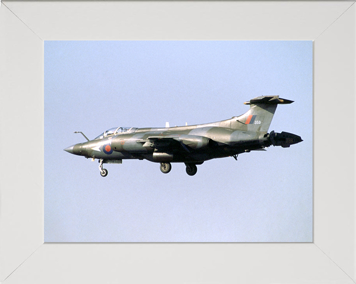 RAF Buccaneer in flight 1990 Photo Print Royal Air Force Aircraft Wall Art Aviation Decor Poster Posters, Prints, & Visual Artwork Hampshire Prints 10 x 8 White Frame No