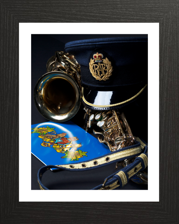 RAF Central Band Cap belt and Saxophone Photo Print Royal Air Force Wall Art Decor Poster Posters, Prints, & Visual Artwork Hampshire Prints