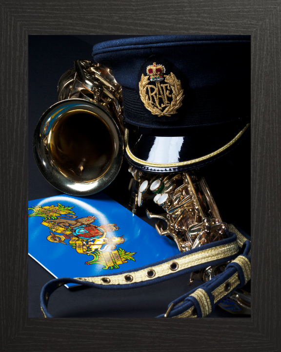 RAF Central Band Cap belt and Saxophone Photo Print Royal Air Force Wall Art Decor Poster Posters, Prints, & Visual Artwork Hampshire Prints