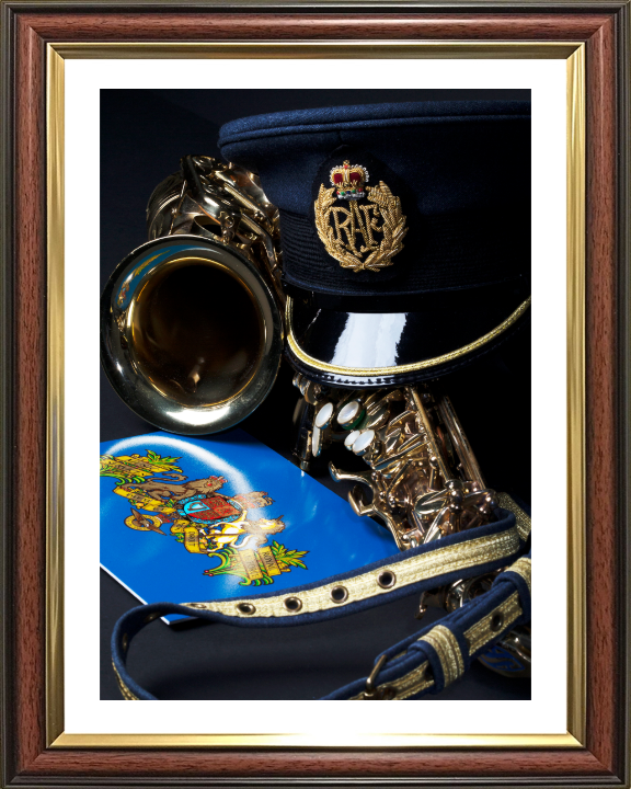 RAF Central Band Cap belt and Saxophone Photo Print Royal Air Force Wall Art Decor Poster Posters, Prints, & Visual Artwork Hampshire Prints