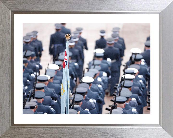 RAF Contingent Marching in London 2023 Royal Air Force RAF Aviation Photo Print Wall Art Aviation Decor UK Posters, Prints, & Visual Artwork Hampshire Prints 10 x 8 Silver Frame Yes
