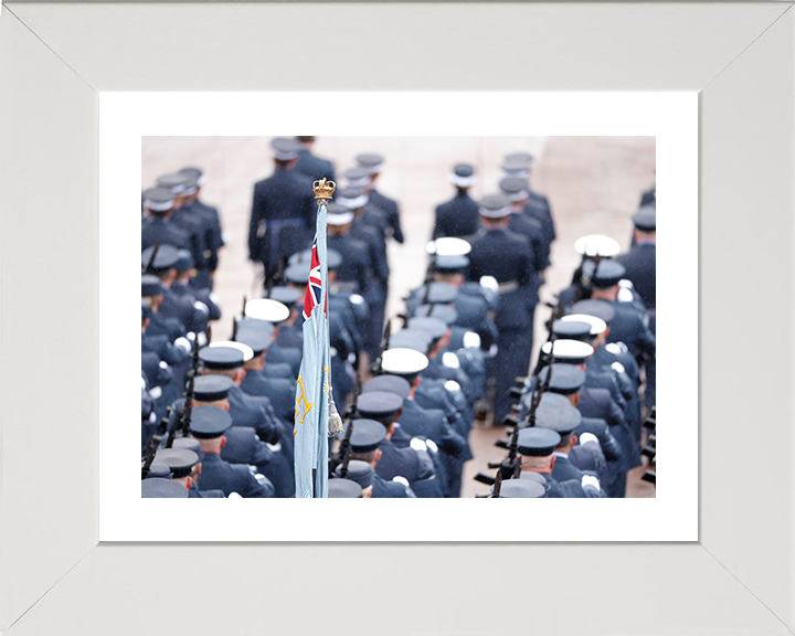 RAF Contingent Marching in London 2023 Royal Air Force RAF Aviation Photo Print Wall Art Aviation Decor UK Posters, Prints, & Visual Artwork Hampshire Prints 10 x 8 White Frame Yes